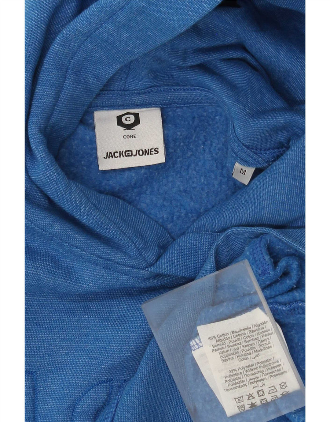 Jack & Jones Grafisk hættetrøje til mænd mellemblå bomuld