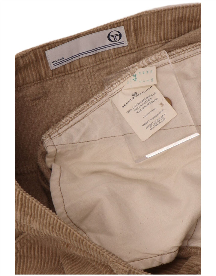 Sergio Tacchini Damefløjlsnederdel IT 44 Medium W34 Beige Bomuld