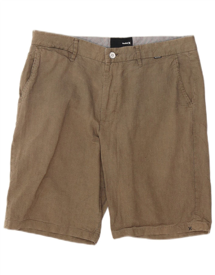 HURLEY Chino Shorts til mænd W34 Large Beige Bomuld