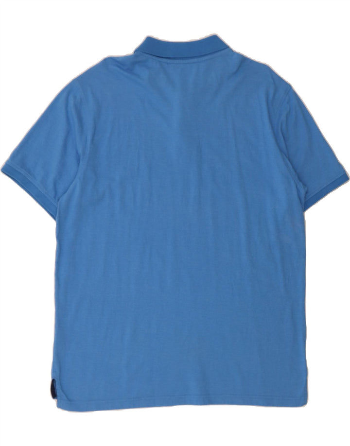 IZOD Mens Polo Shirt Large Blue Pinstripe Cotton Vintage Izod and Second-Hand Izod from Messina Hembry 