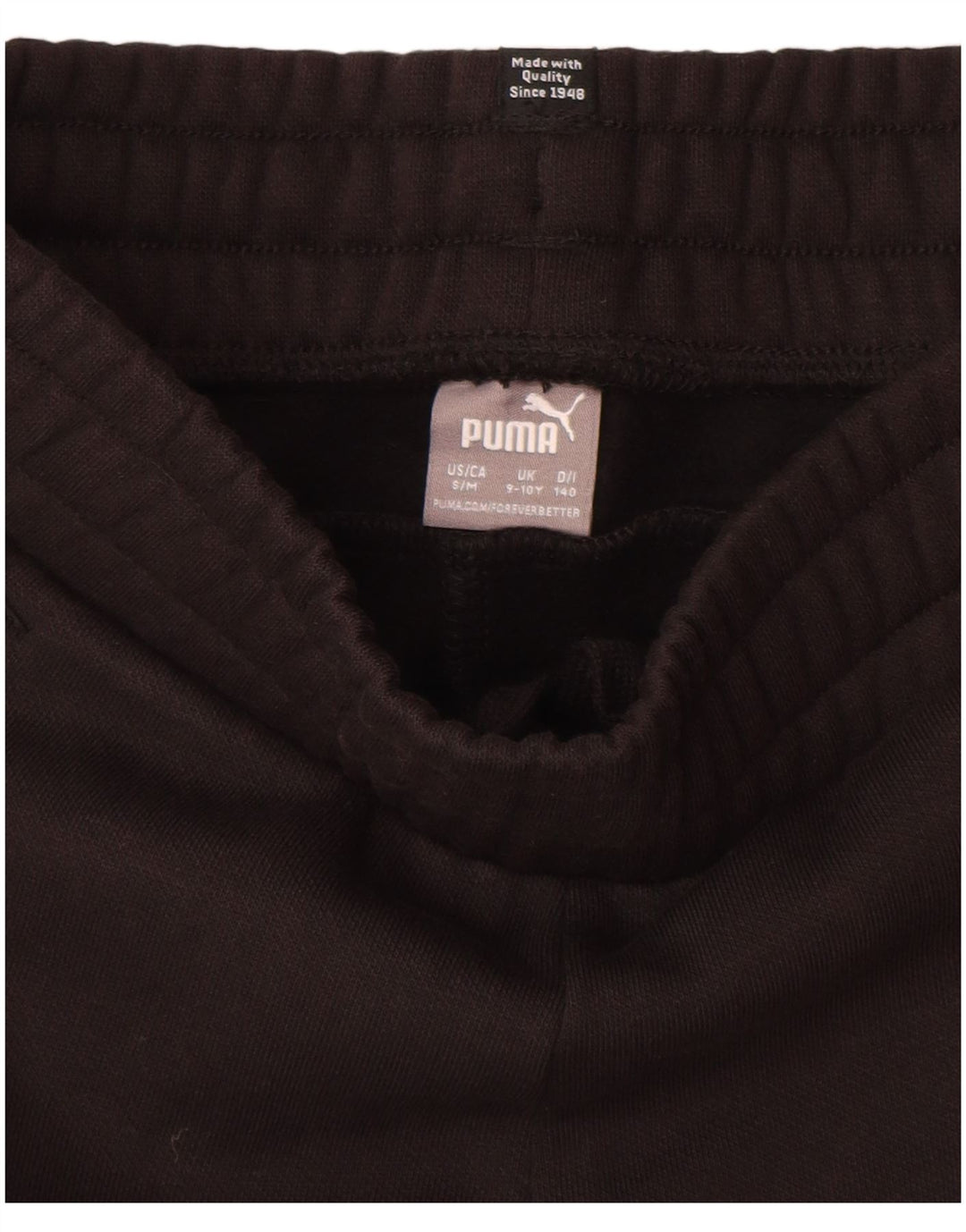 PUMA Boys Tracksuit Trousers Joggers 9-10 Years  Black Cotton