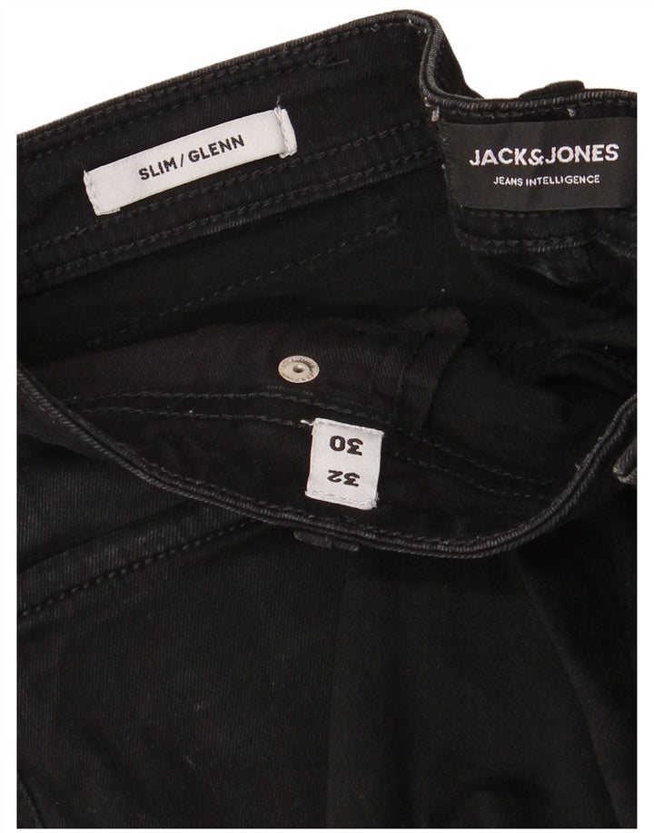 JACK & JONES Herre GLENN Slim Jeans W32 L30 Sort Bomuld