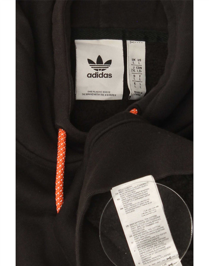 Adidas hættetrøje til mænd, stor sort bomuld