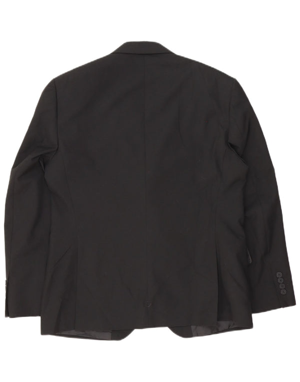 Marks & Spencer Herre Short 2 Button Blazer Jacket UK 40 Medium Black