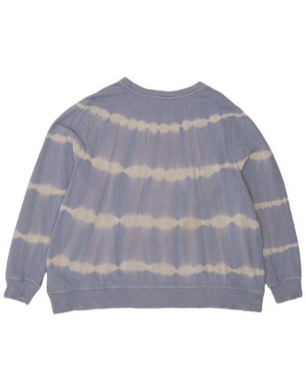 Marks & Spencer Dame Relaxed Fit Sweatshirt Jumper UK 22 2XL Blue Tie Dye