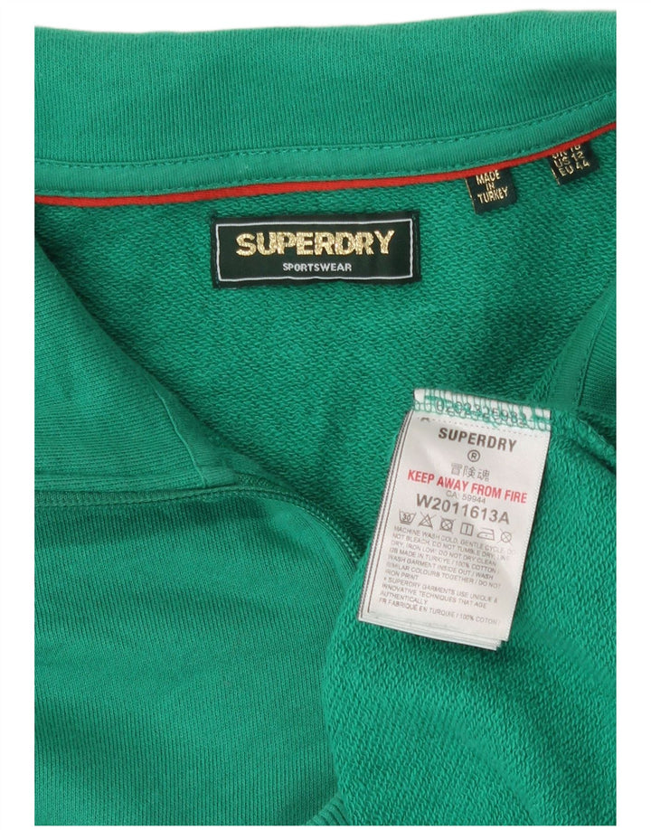 Superdry Womens Oversized grafisk sweatshirt Jumper UK 10 Small Green