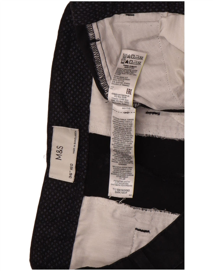 Marks & Spencer Herre Chino Shorts W36 Large Navy Blue Bomuld