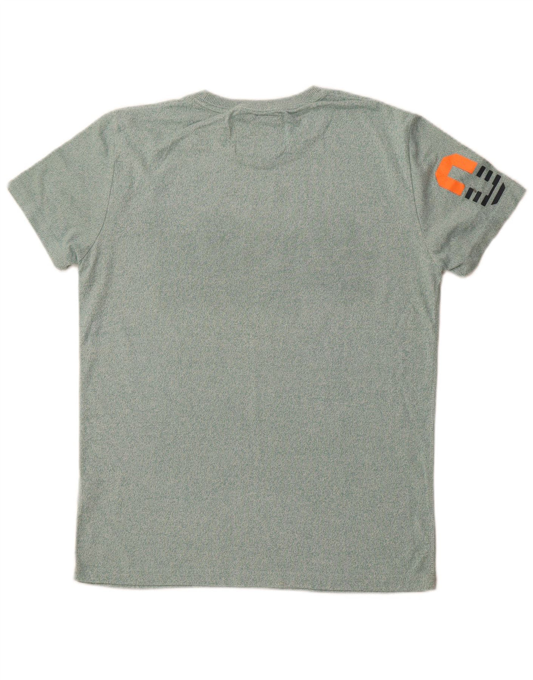 SUPERDRY Herre grafisk T-shirt Top Medium Grøn Flecked Bomuld