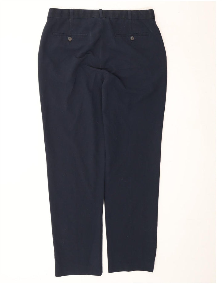 IZOD Mens Straight Suit Trousers W34 L32 Navy Blue Polyester Vintage Izod and Second-Hand Izod from Messina Hembry 