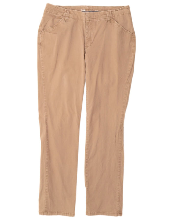 Lee Womens Straight Chino Trousers US 8 Medium W30 L30 Beige Cotton