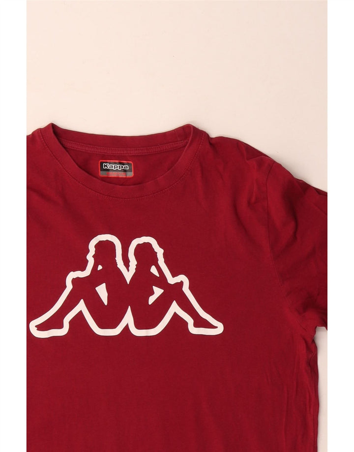 Kappa Herre grafisk T-shirt Top Medium Rød Bomuld
