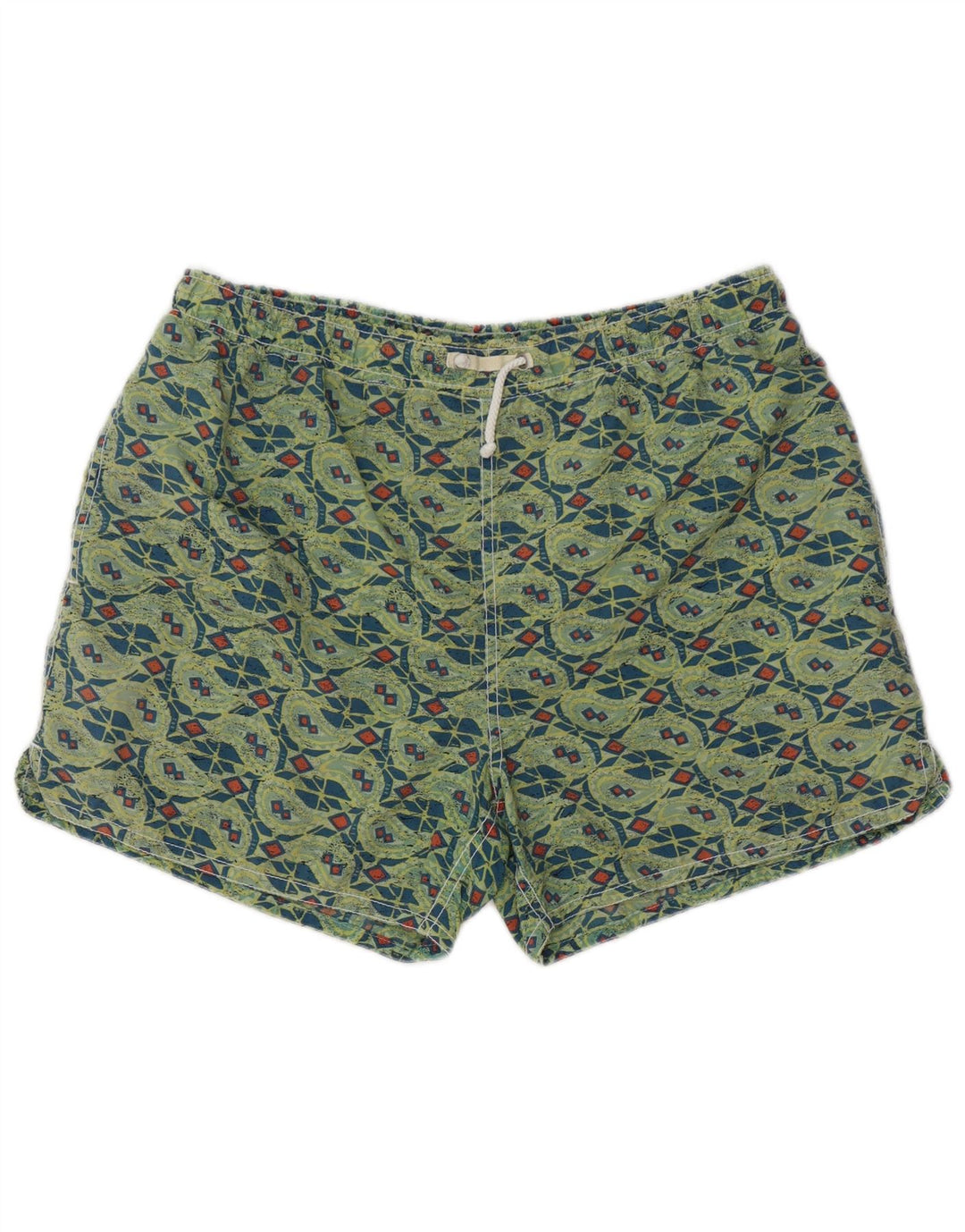 SANTO STEFANO Badeshorts til mænd mellemgrøn geometrisk polyamid