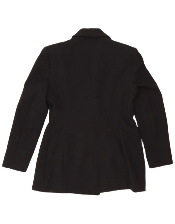 Zara Womens Double Breasted Blazer Jacket UK 14 Large Black