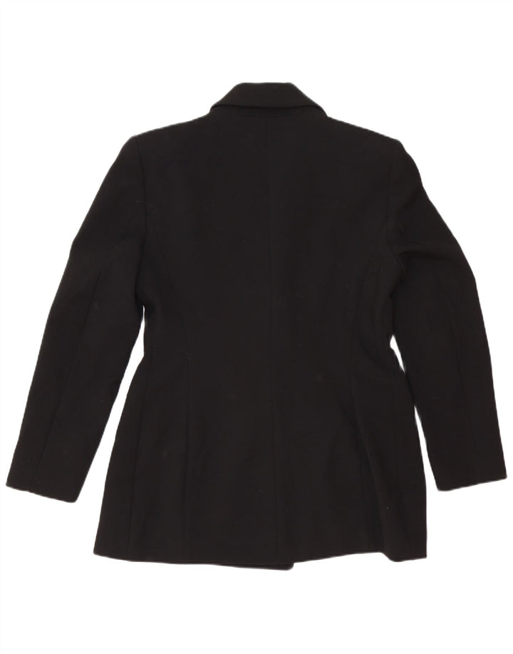 Zara Dame Dobbeltradet Blazer Jacket UK 14 Large Black