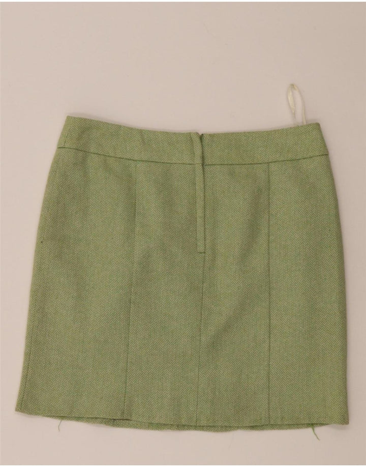 ETAM Womens Mini Skirt UK 10 Small W30  Green Herringbone Vintage Etam and Second-Hand Etam from Messina Hembry 