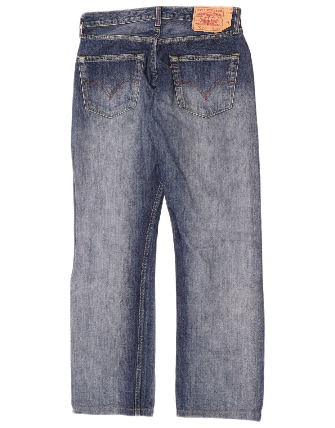 Levi's Herre 501 lige jeans W31 L30 blå bomuld