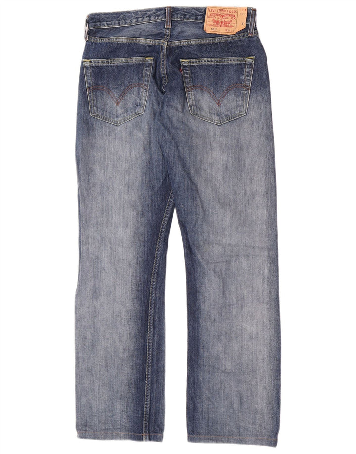 Levi's Herre 501 lige jeans W31 L30 blå bomuld