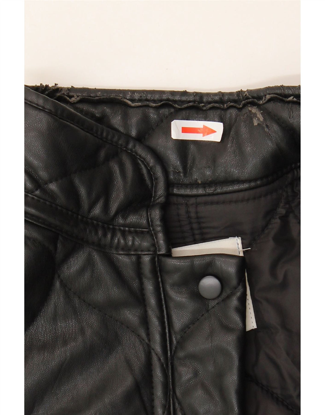 Zara Dame Oversized Quiltet Jakke UK 10 Lille Sort Polyester