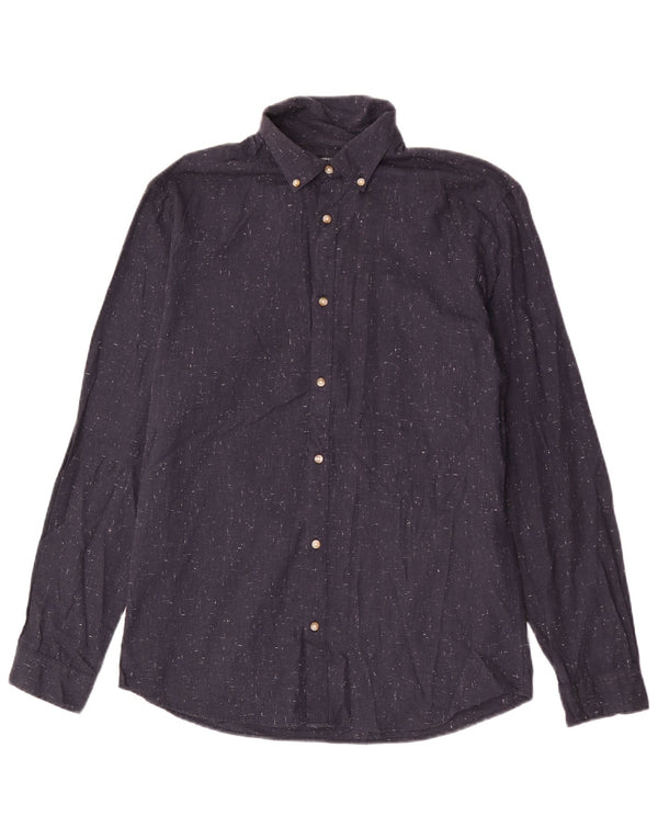 Jack & Jones Herreskjorte Medium Navyblå Flecked Bomuld
