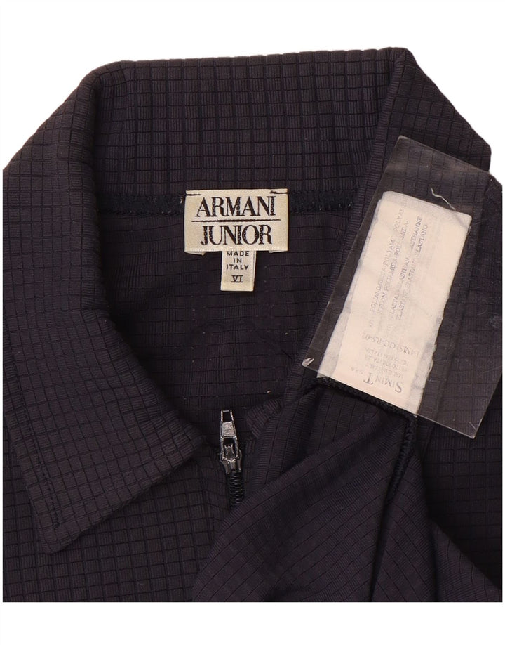 Armani Junior drenge poloskjorte med lynlås 5-6 år marineblå polyamid