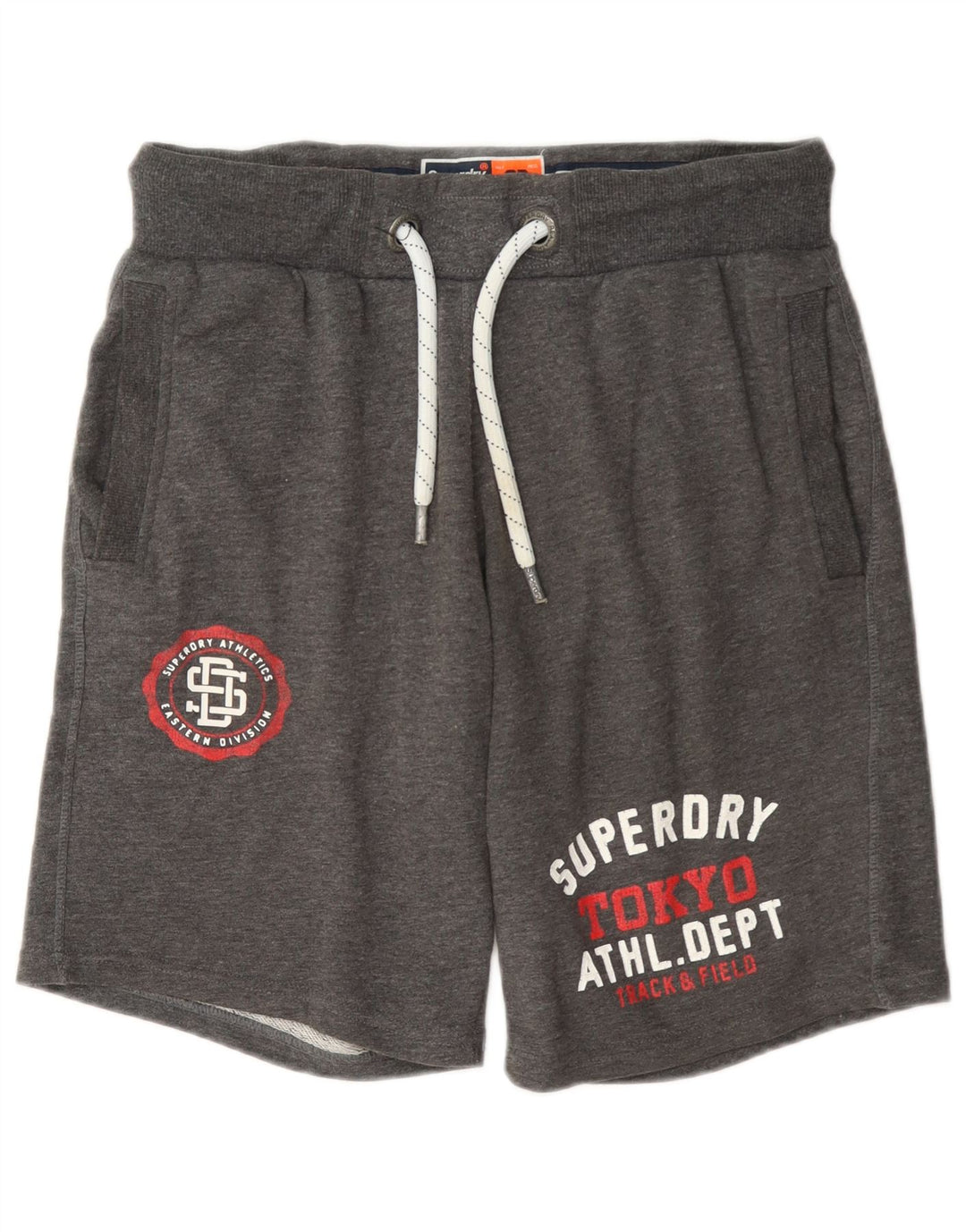 Superdry Herre grafiske sportsshorts Små grå bomuld