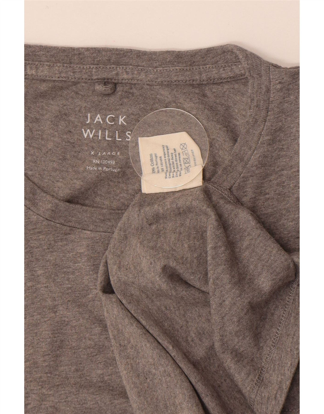 Jack Wills Herre T-Shirt Top XL Grå Flecked Bomuld