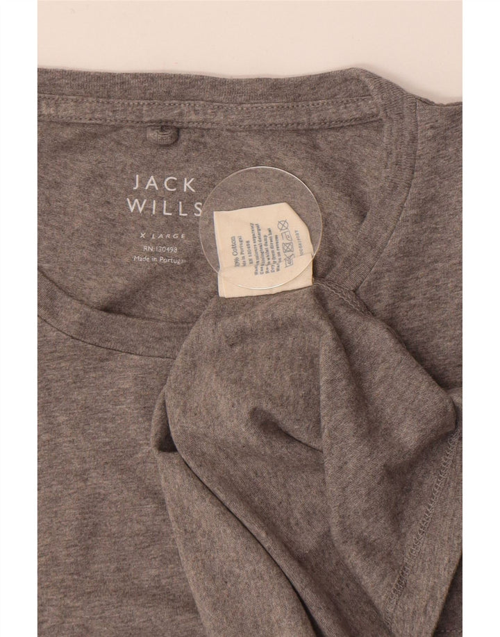Jack Wills Herre T-Shirt Top XL Grå Flecked Bomuld