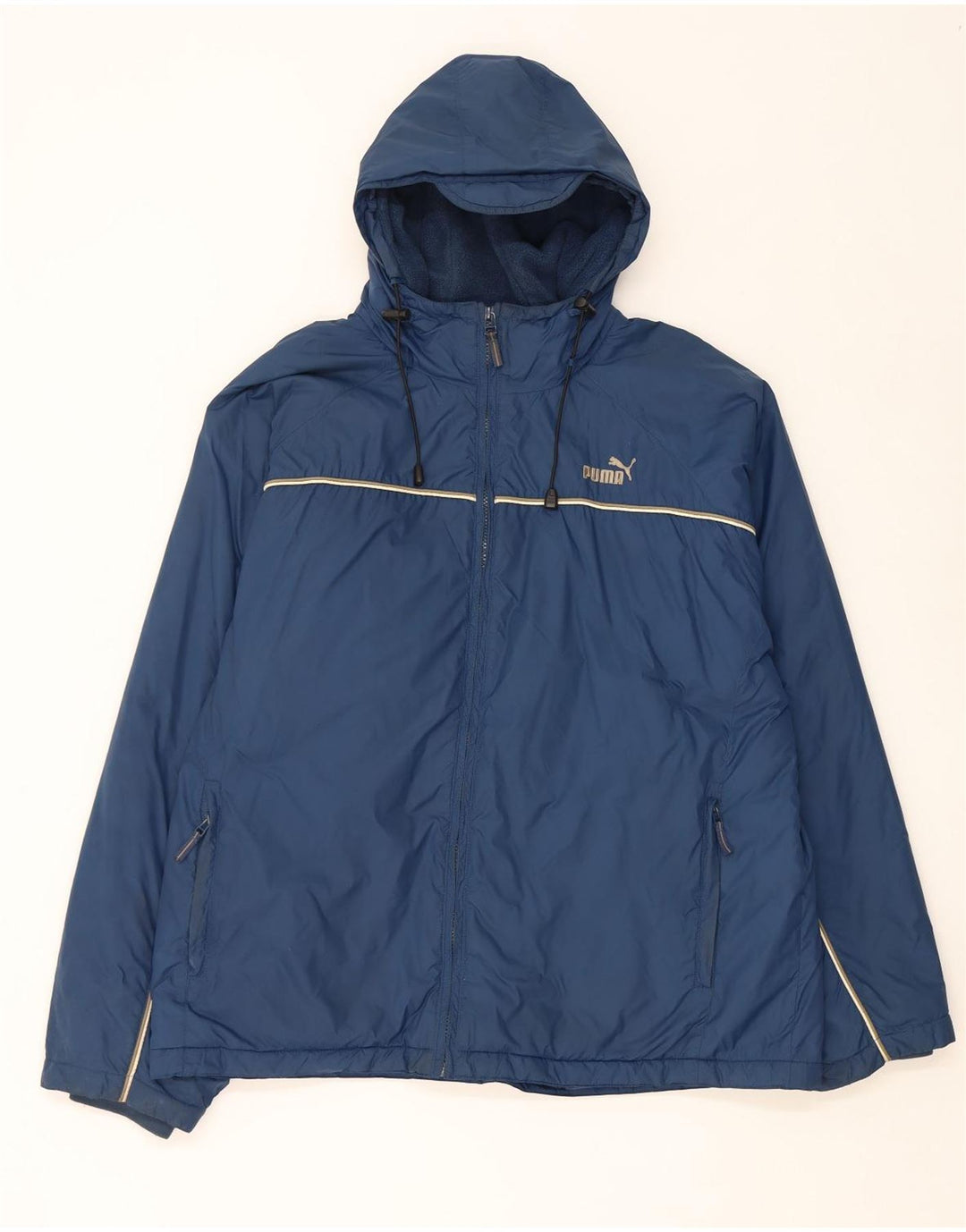 Puma Herre Hooded Windbreaker Jacket UK 40 Large Navy Blue