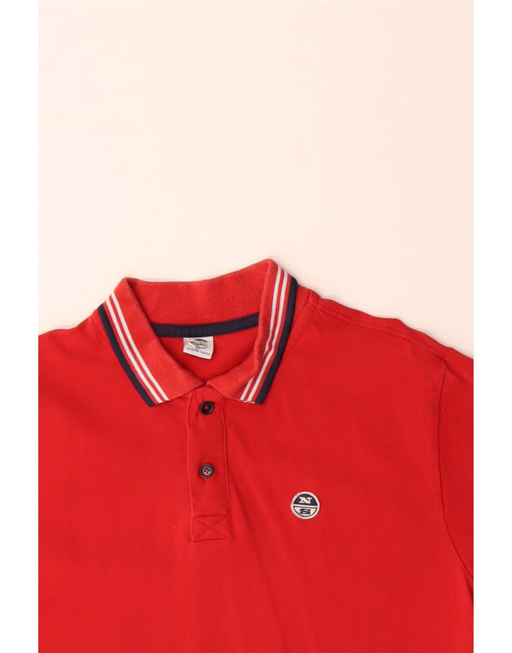 NORTH SAILS Poloshirt til mænd Medium Rød Bomuld