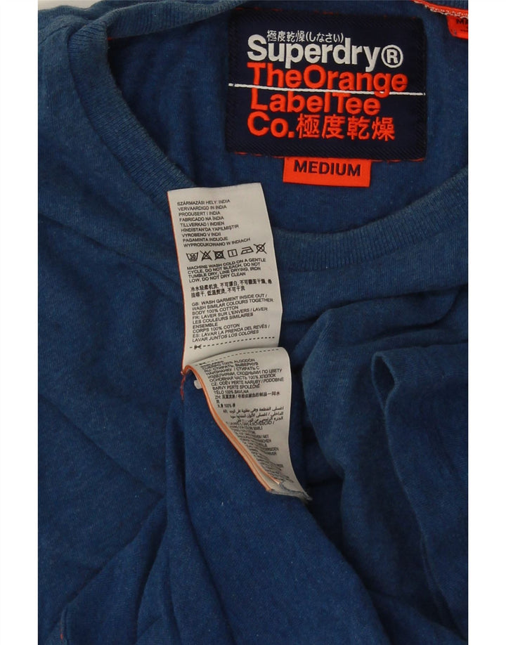 Superdry Herre T-shirt Top Medium Marineblå Bomuld