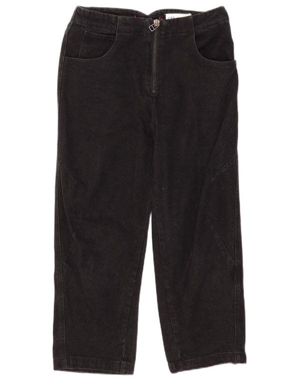 Zara Dame Straight Jeans EU 36 XS W26 L23 Sort Bomuld