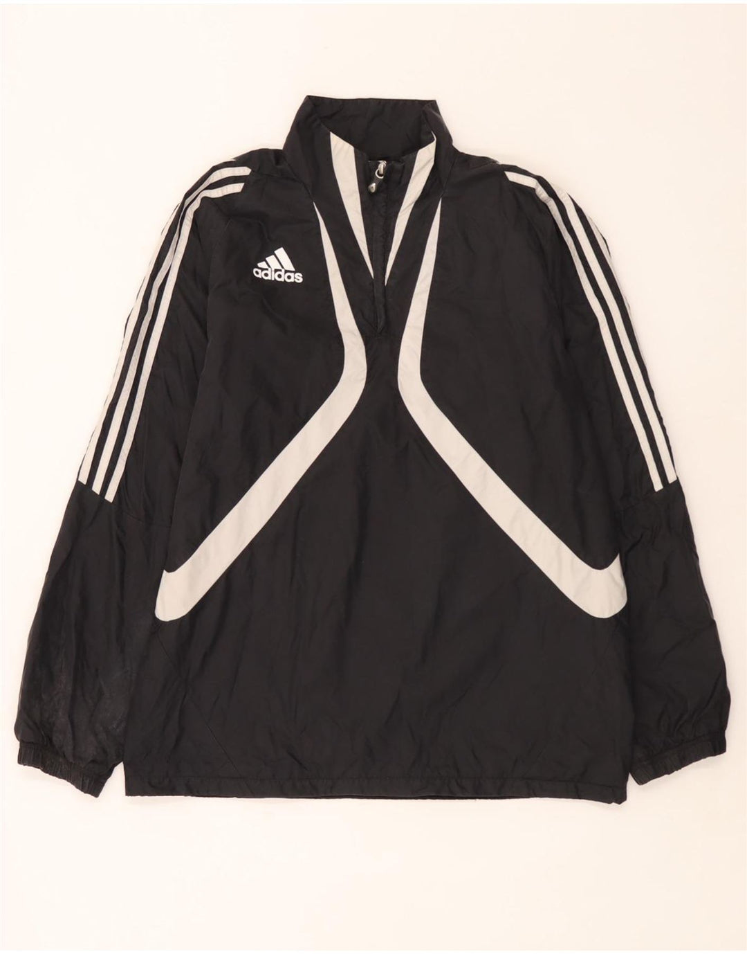 Adidas Pullover Træningsdragt Top UK 40/42 Medium Sort Colourblock