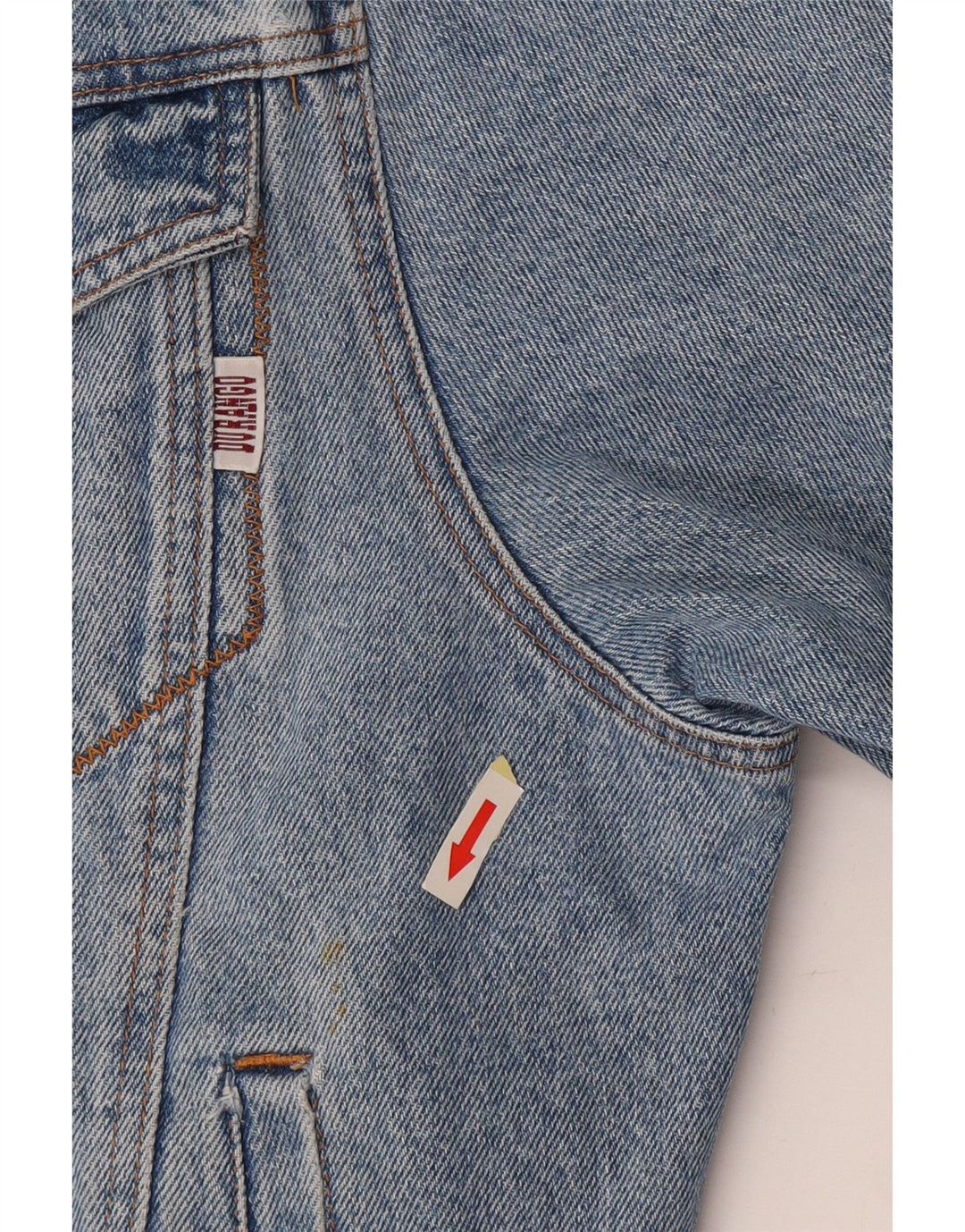 DURANGO Denimjakke med hætte til mænd UK 40 Large Blue Colourblock Bomuld