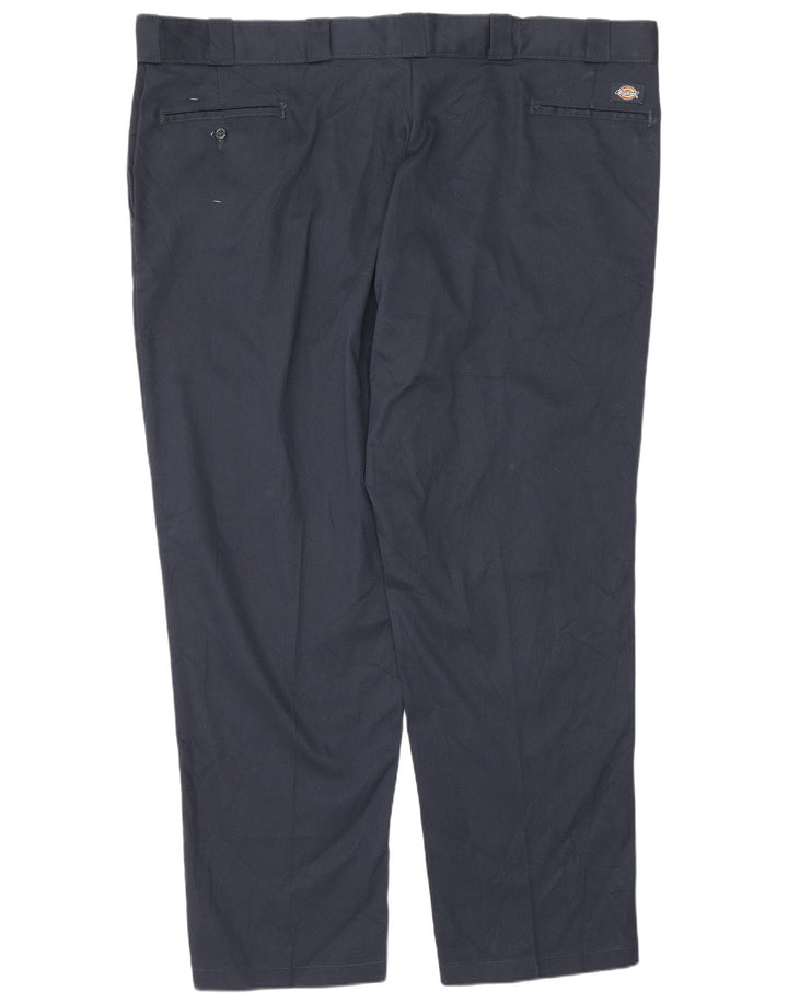 Dickies Straight Chino-bukser til mænd W50 L32 Marineblå polyester