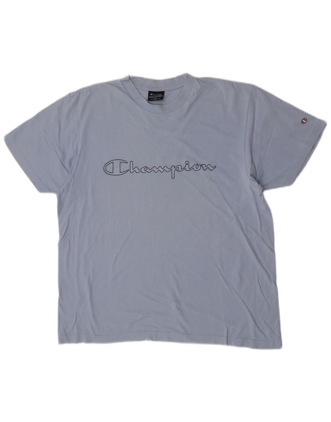 Champion Herre Grafisk T-Shirt Top Stor Blå Bomuld