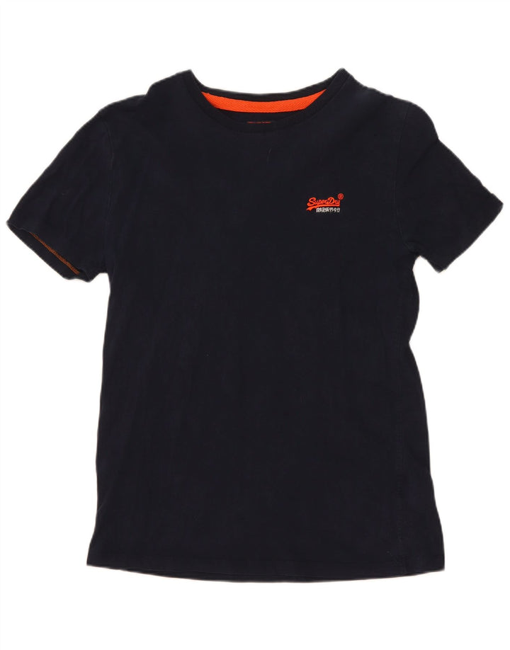 Superdry T-shirt top til mænd, lille marineblå bomuld