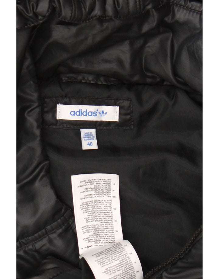 ADIDAS Dame hætte polstret Gilet IT 40 Lille sort polyester