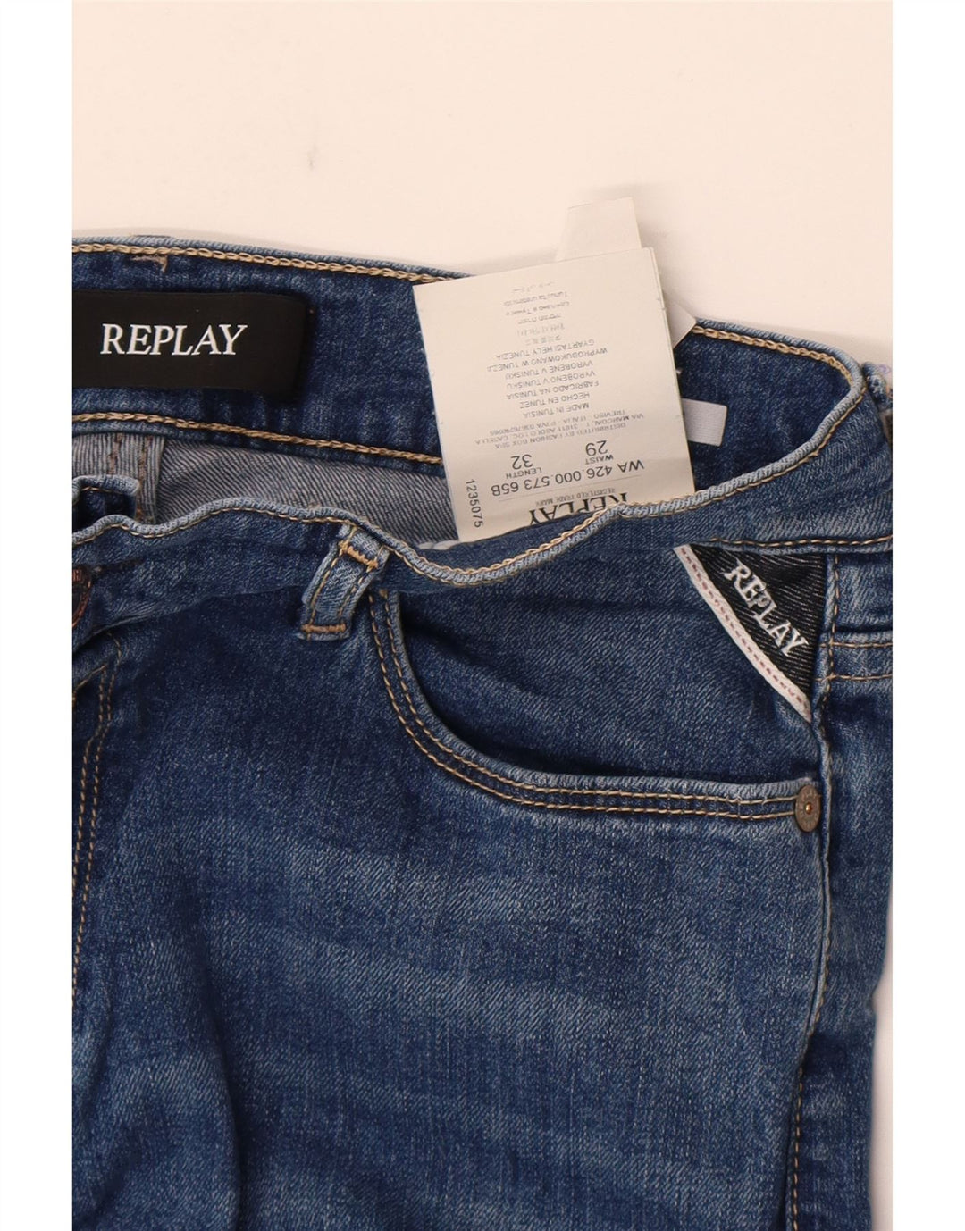 Replay Dame Flared Jeans W29 L32 Blå Bomuld