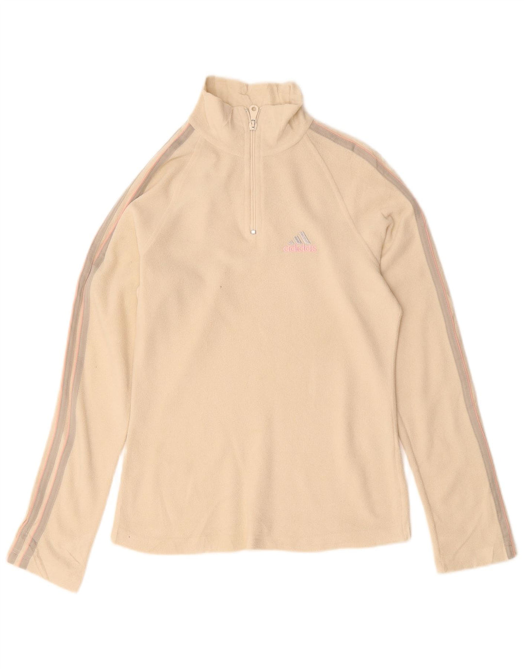 Adidas Dame Fleece Jumper med lynlås DK 14 Stor Beige Polyester
