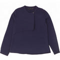 Zara Dame Langærmet Bluse Top UK 12 Medium Navy Blue