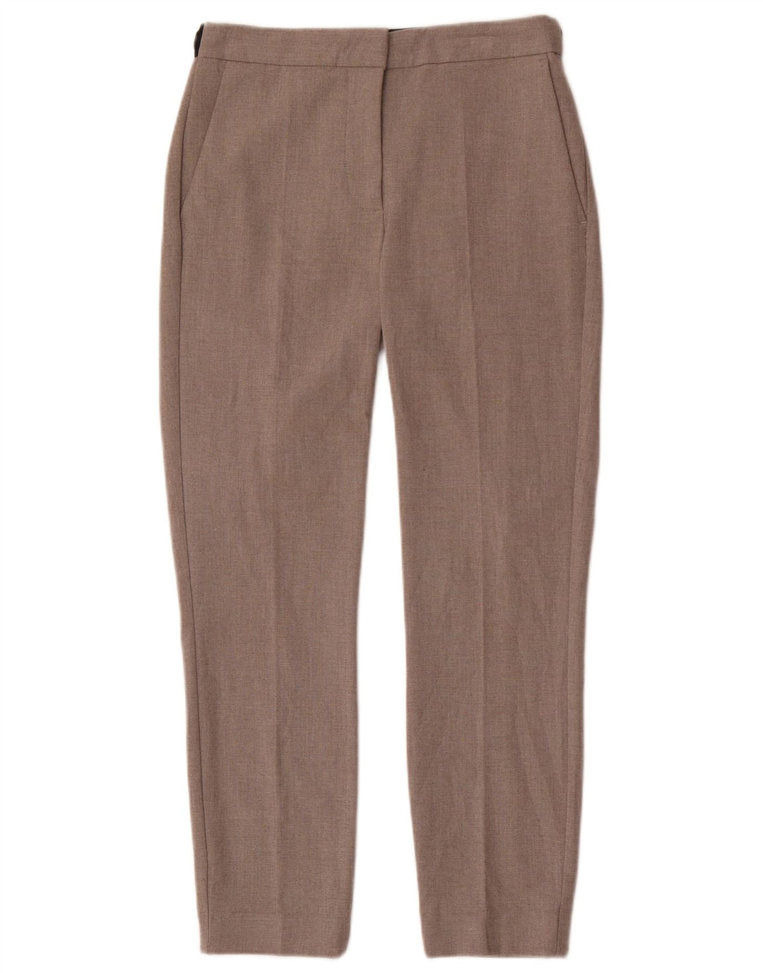 Zara Slim Chino-bukser til kvinder Small W28 L26 Grå polyester