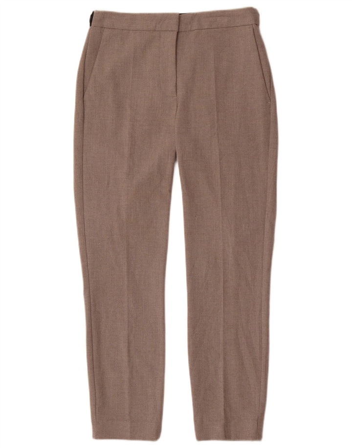 Zara Slim Chino-bukser til kvinder Small W28 L26 Grå polyester