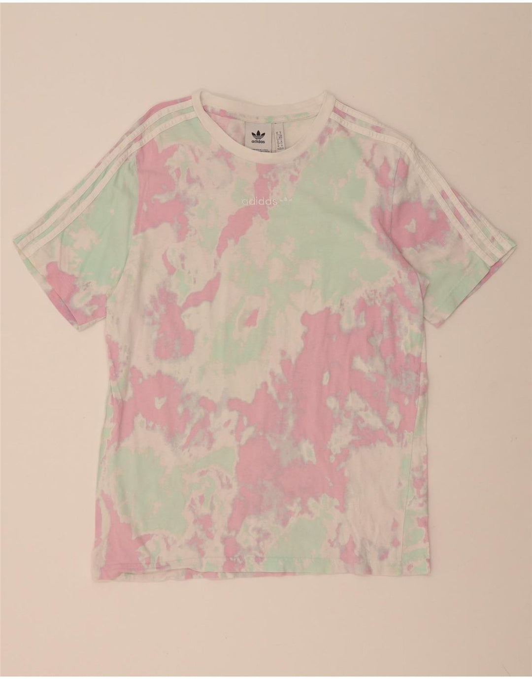 Adidas Herre T-shirt Top Medium Flerfarvet Tie Dye Bomuld
