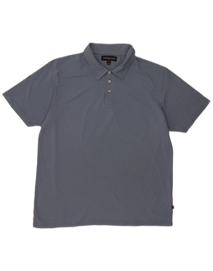 Marlboro Classics Polo Shirt til mænd 2XL Blå Polyamid