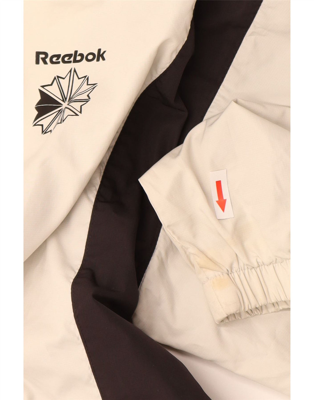 Reebok Træningsdragt til mænd, topjakke, stor off white colourblock polyester