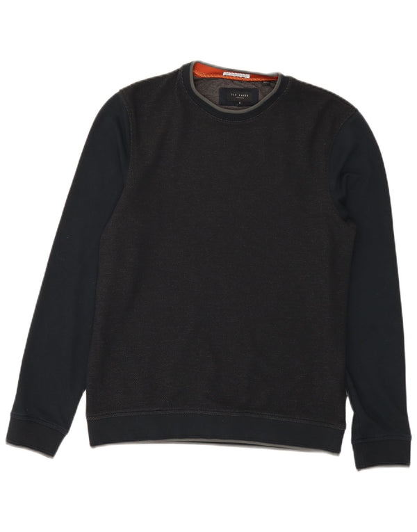 Ted Baker Mens Sweatshirt Jumper Size 2 Small Navy Blue Colourblock