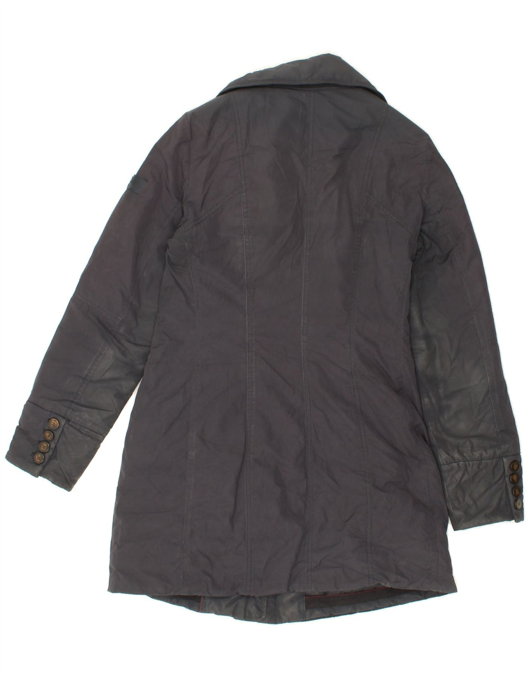 PEUTEREY Womens Windbreaker Coat IT 42 Medium Navy Blue Polyester Vintage PEUTEREY and Second-Hand PEUTEREY from Messina Hembry 