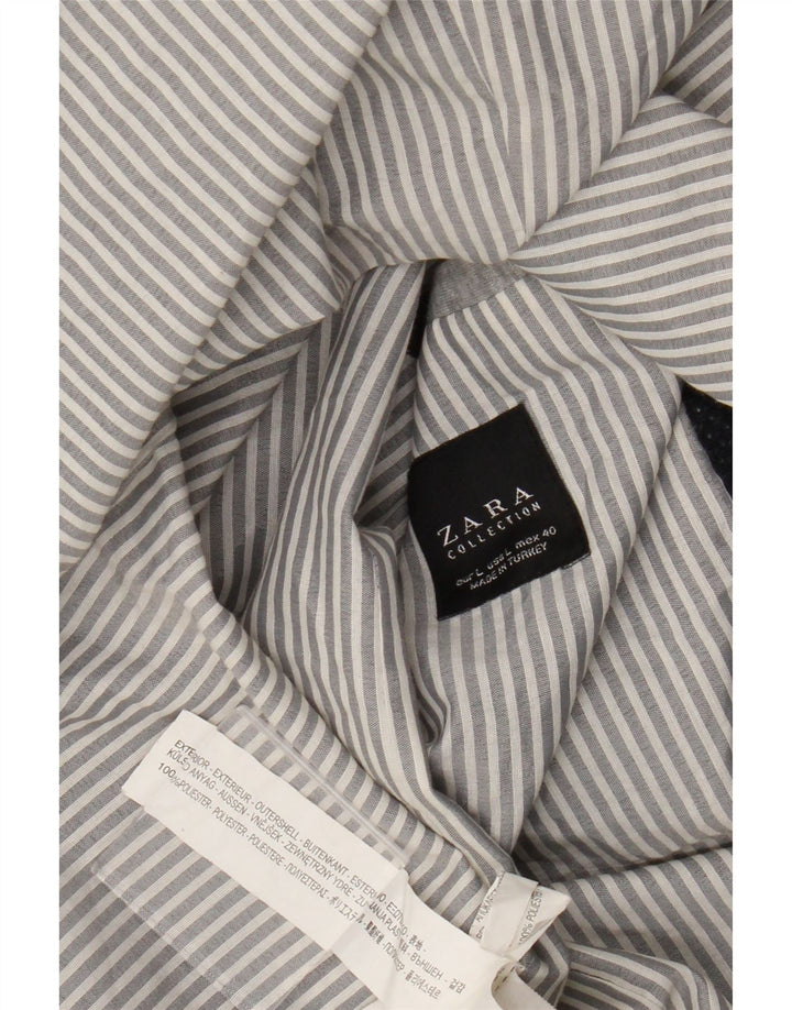 Zara Herre 2-knaps blazerjakke UK 40 Stor marineblå polyester