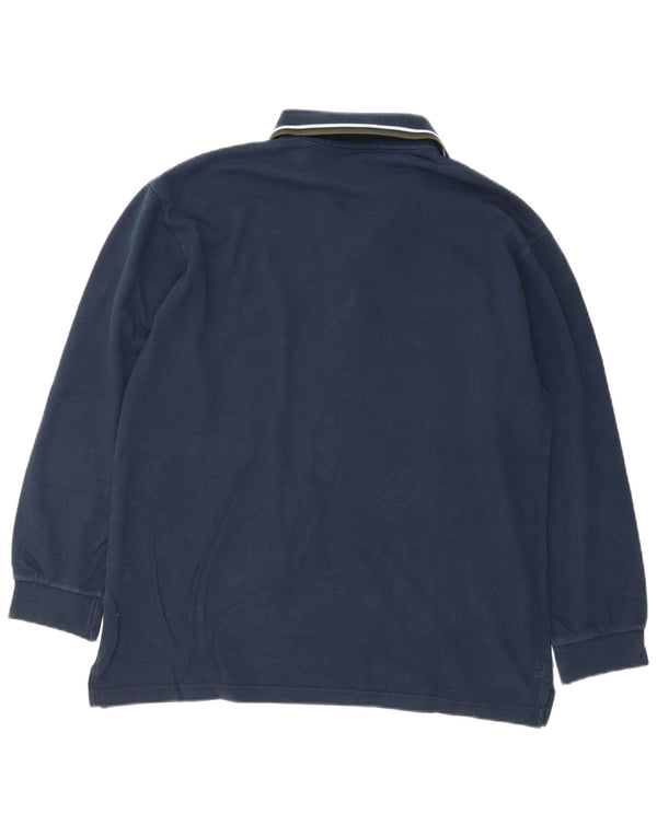 Fred Perry Langærmet herre Regular Fit Rugby Polo Shirt Large Navy Blue