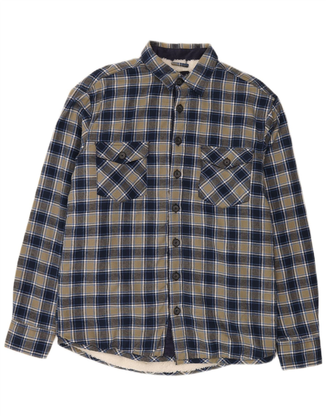CAMARGUE Herre Lumberjack Flanel Shirt Medium Navy Blue Ternet Bomuld